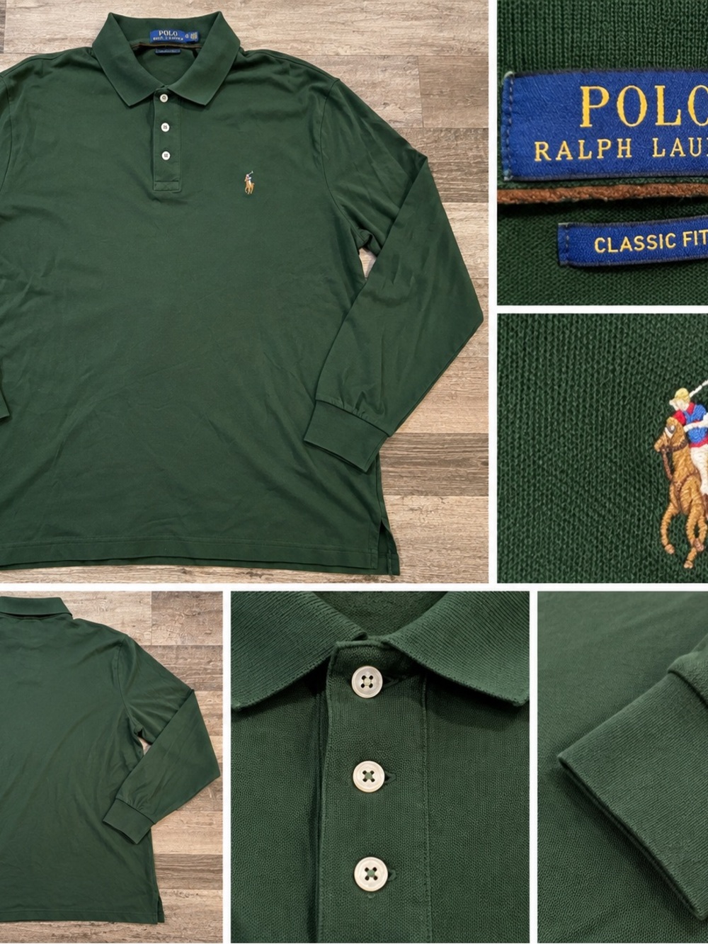 Polo by Ralph Lauren Dark Green Long-Sleeve Polo Shirt